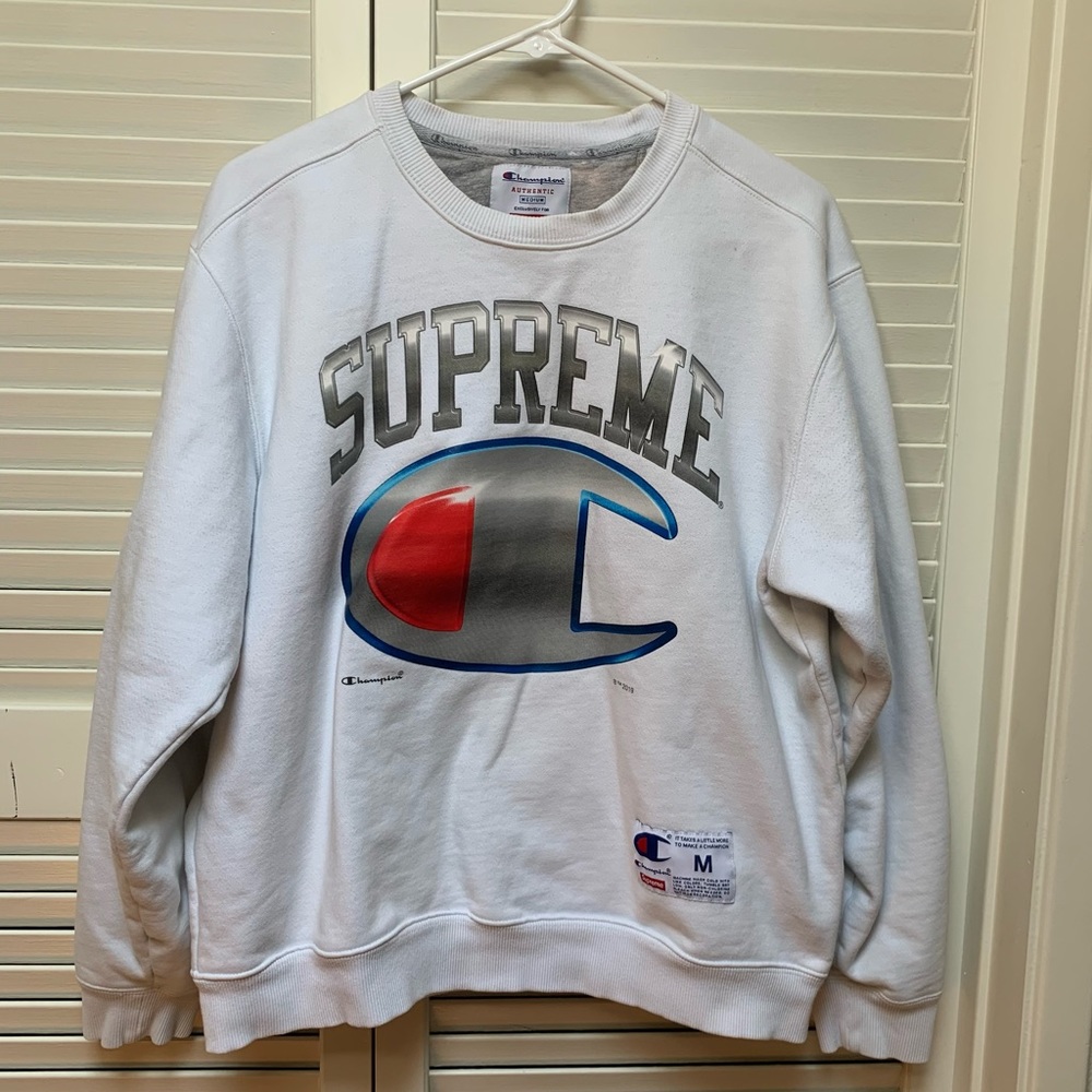 Supreme x champion crew neck sweatshirt